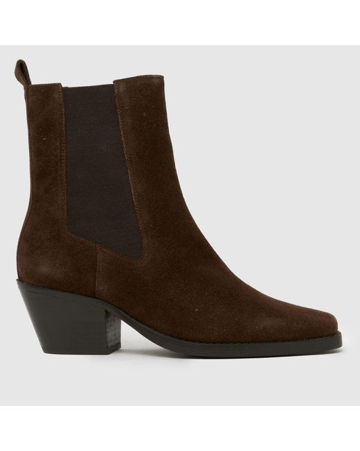 Schuh Brown Bess Suede Western Boots