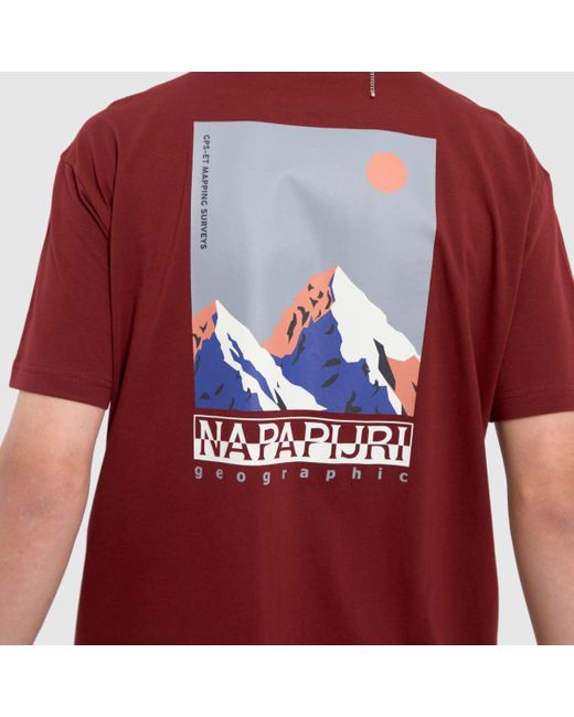 Napapijri Red Telemark T-Shirts for men