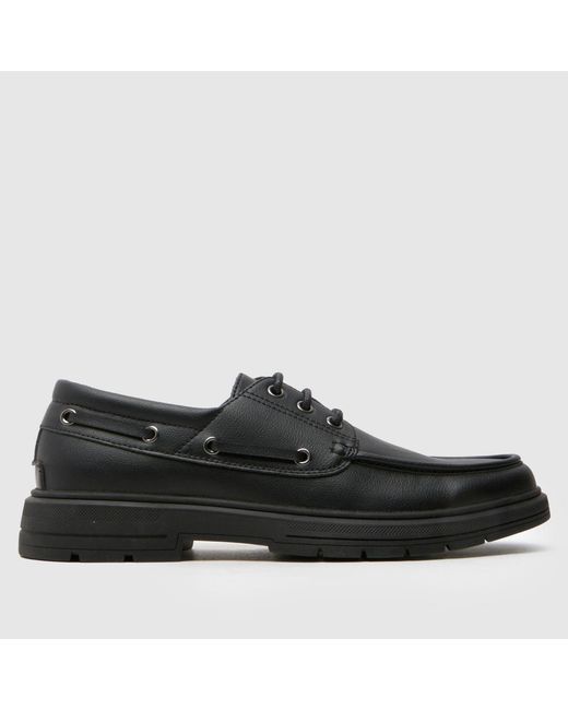Schuh Black Parks Boat Shoes for men