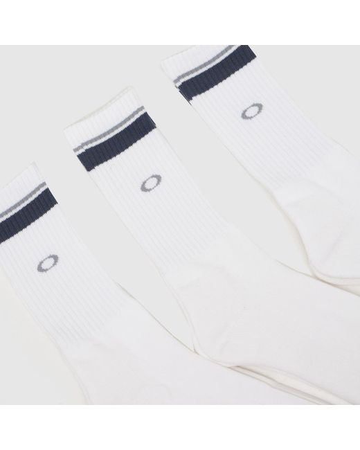 Oakley White Essential Crew Sock 3 Pack