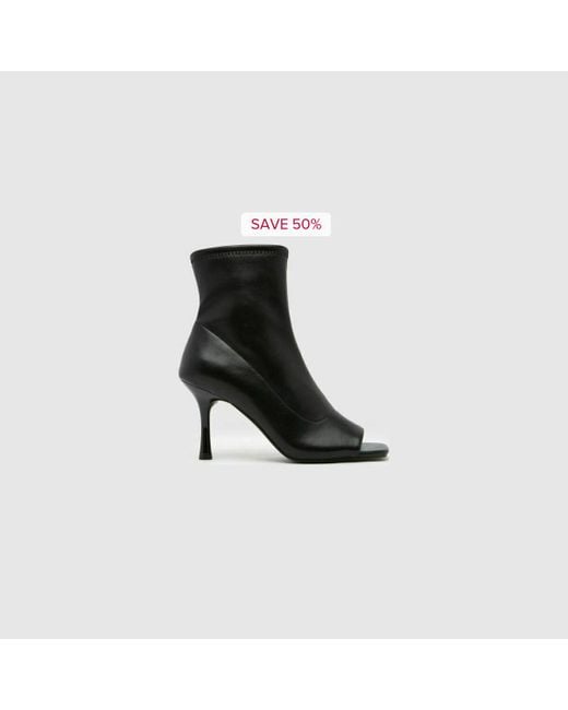 Schuh Black Beatrice Peep Toe High Heels