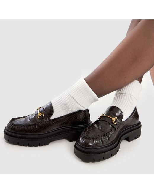 Schuh Black Lark Chunky Loafer Flats