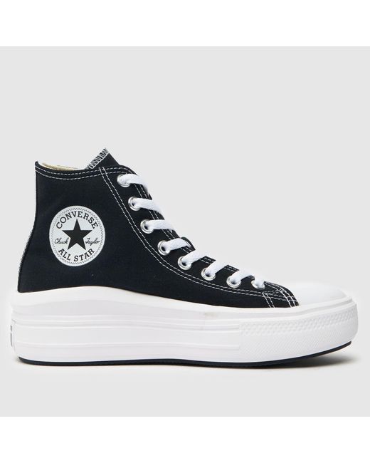 Converse Black All Star Move Hi Trainers