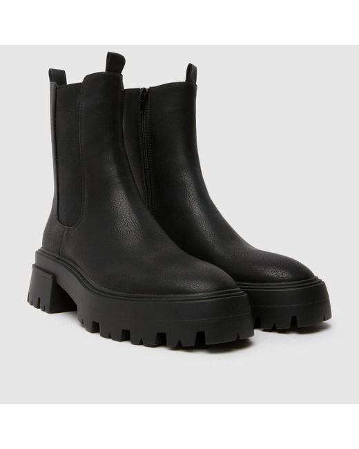 Schuh Black Addilyn Chunky Chelsea Boots