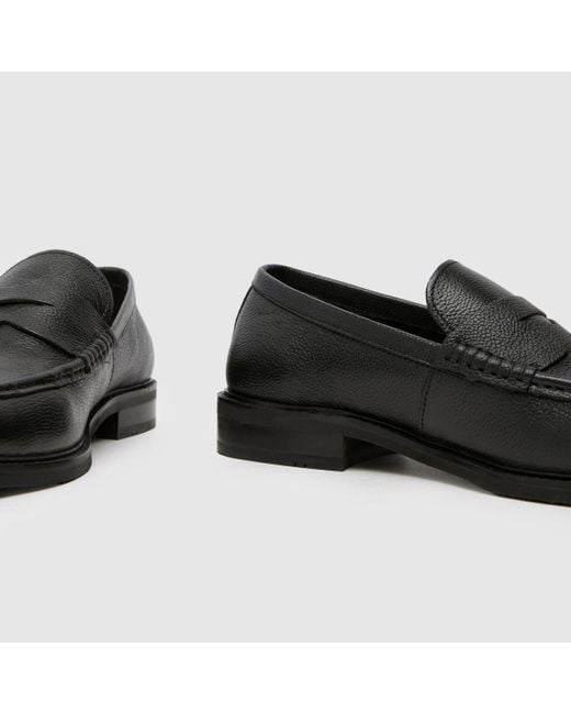 Schuh Black Rhodes Leather Loafer Shoes In for men