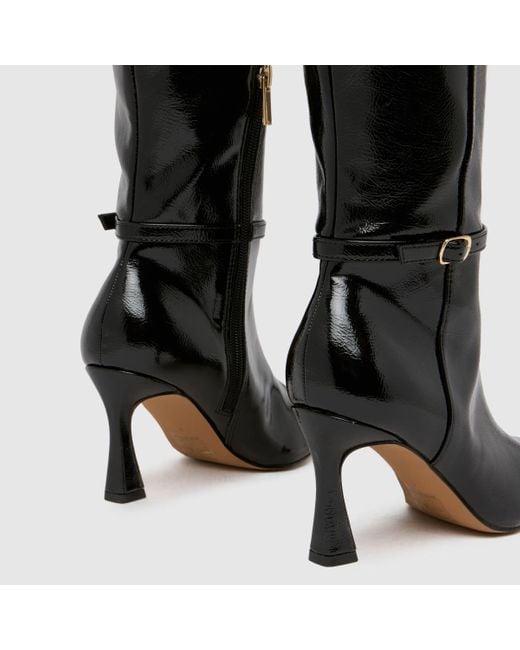 Schuh Black Demi Buckle Knee Boots