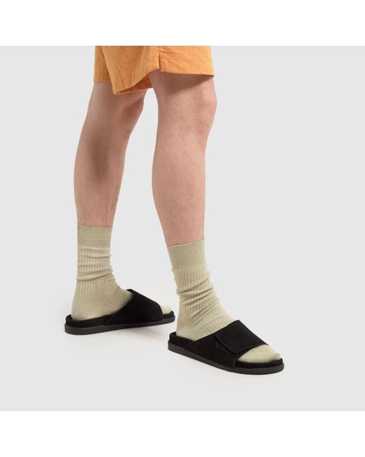 Schuh Black Samuel One Strap Sandals for men