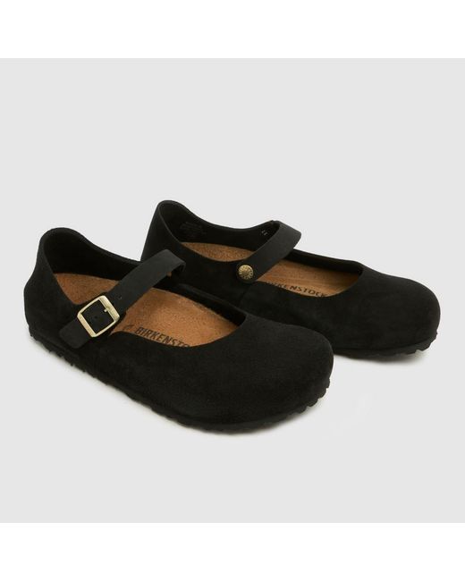 Birkenstock Black Mantova Leve Mary Jane Flats
