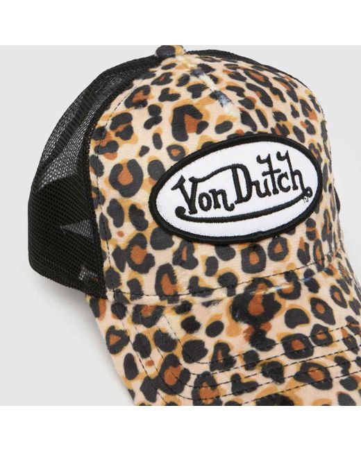 Von Dutch Brown Leopard Trucker