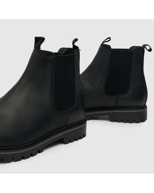 Schuh Black Dawson Leather Chelsea Boots In for men