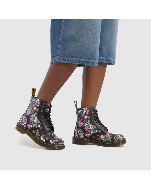 Dr. Martens Multicolor 1460 Pascal Floral Boots In