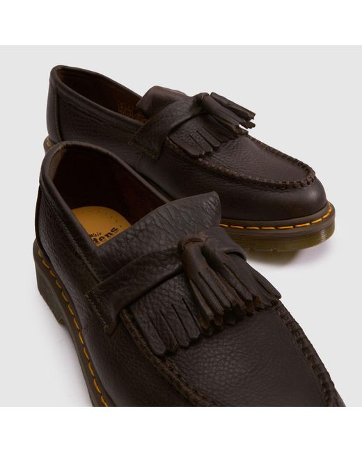 Dr. Martens Brown Adrian Tassel Loafer Shoes for men