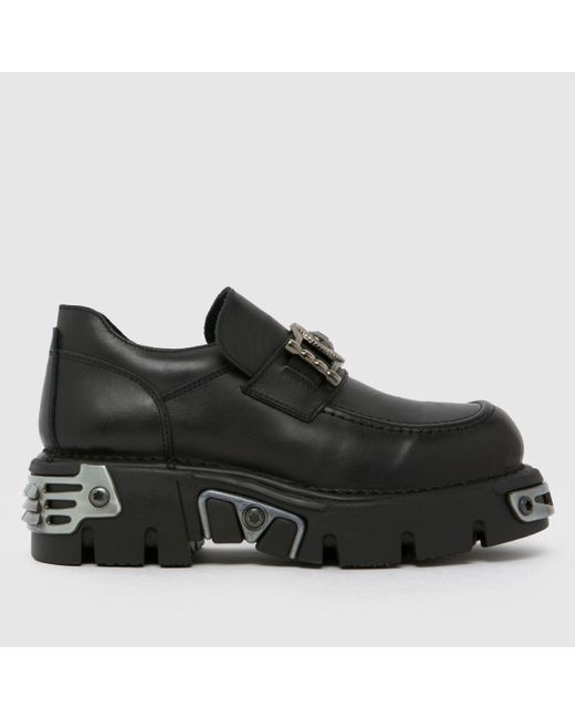 New Rock Black Loafer Shoes for men