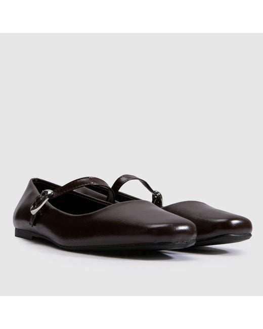 Schuh Black Lucille Mary Jane Ballerina Flats