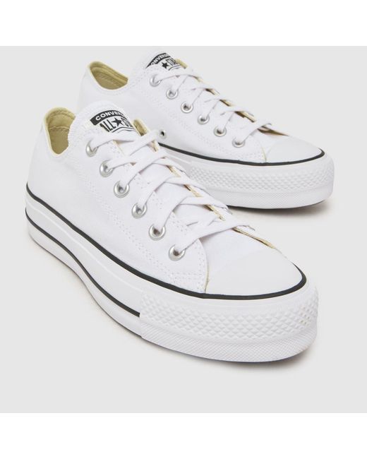 Converse White Ox Lift Platform Trainers