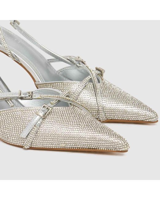 SIMMI White Serenitie Bling Court Low Heels