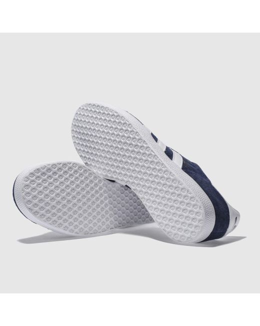 adidas navy & white gazelle trainers