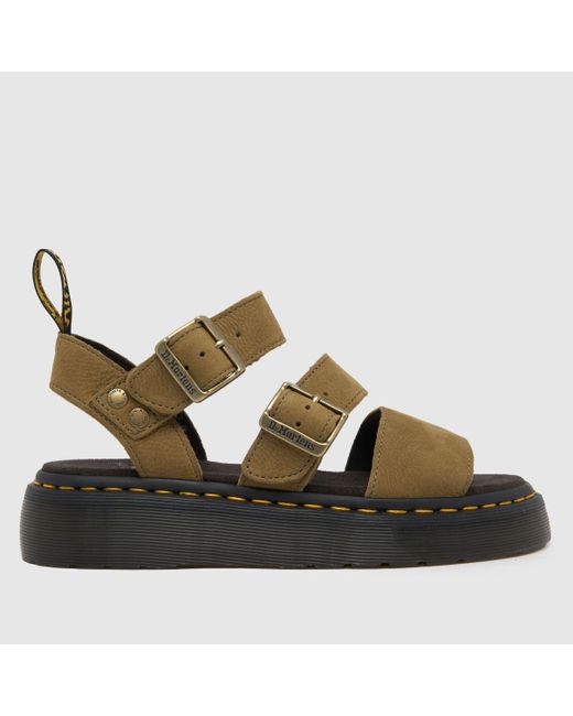 Dr. Martens Brown Gryphon Quad Sandals