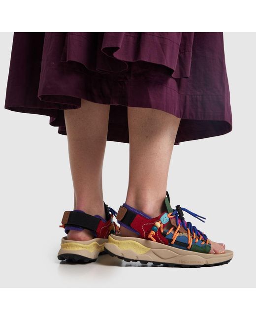 Flower Mountain Blue Punku Sandals