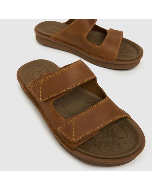 Clarks Brown Litton Strap Sandals In for men