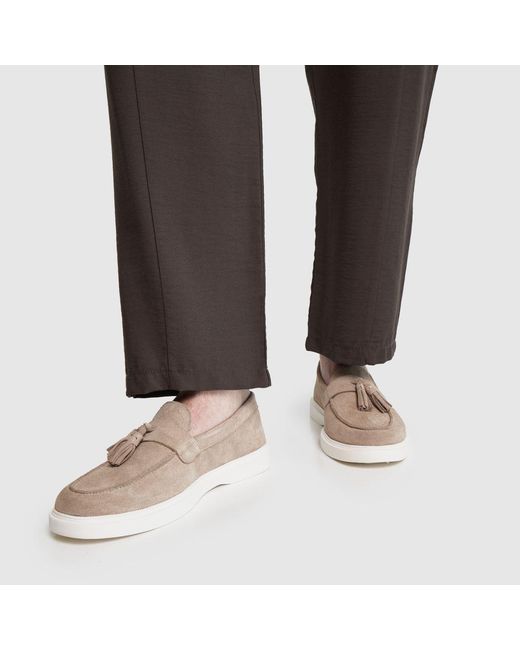 Schuh Natural Percy Suede Tassel Loafer Shoes for men