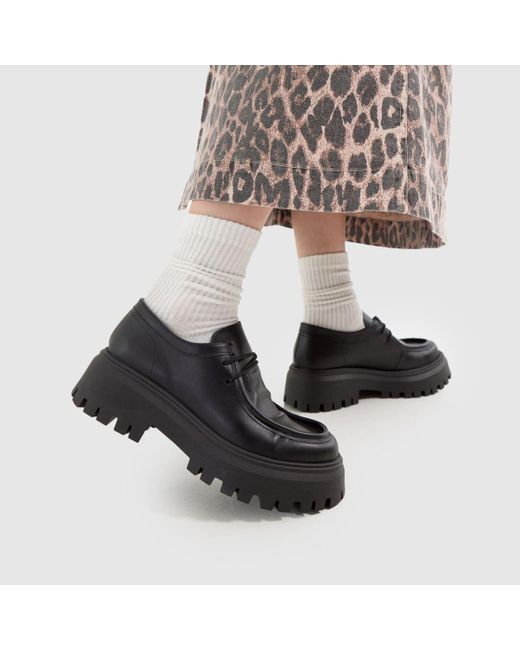 Schuh Black Lyrica Leather Shoe Flats