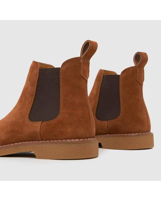 Schuh Brown Dawn Suede Chelsea Boots for men
