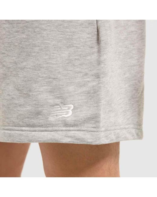 New Balance Gray 7 Inch French Terry Shorts In for men