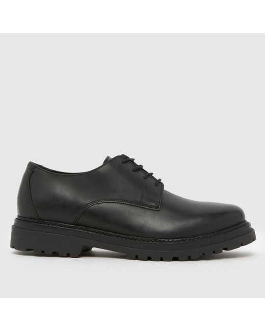 Schuh Black Payton Leather Lace Up Shoes for men