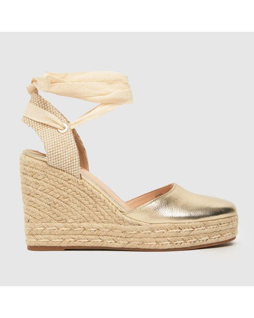 Schuh Metallic Venus Ankle Tie Wedge