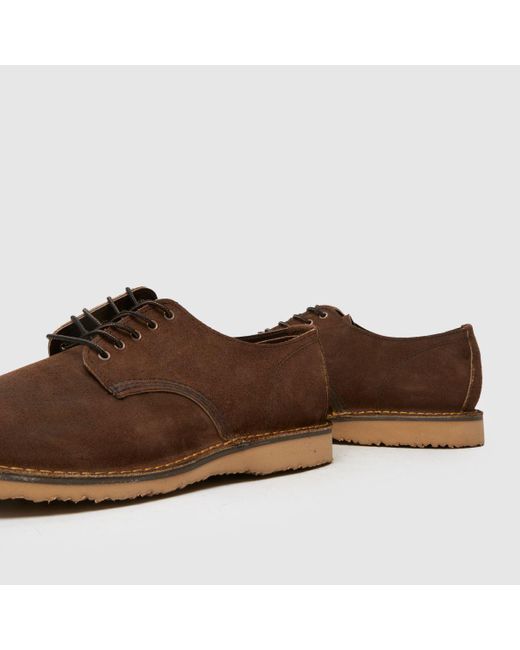 Red Wing Brown Weekender Oxford Shoes for men