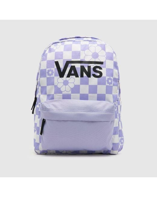 Vans checkered clearance backpack with flowers