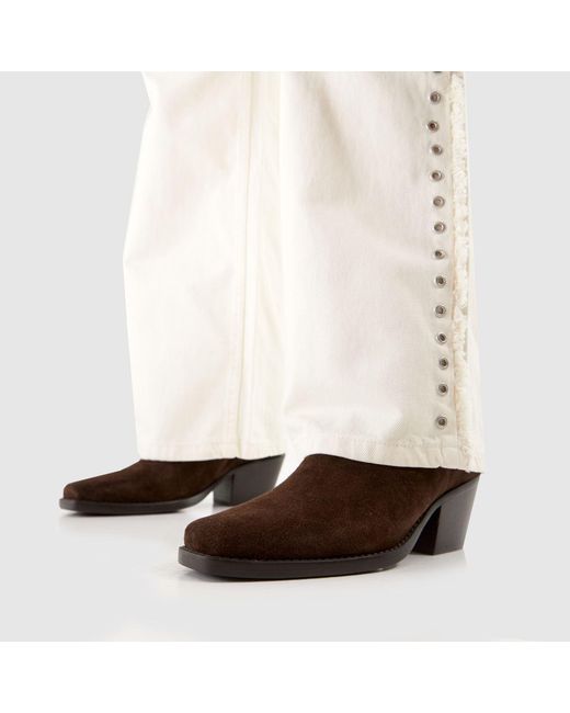 Schuh Brown Bess Suede Western Boots
