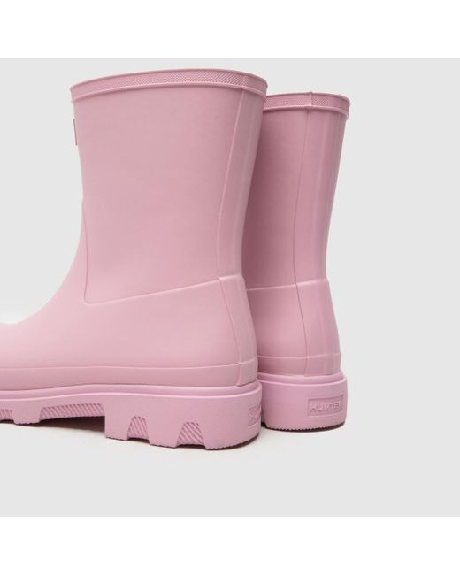 Hunter Pink Downpour Short Boots