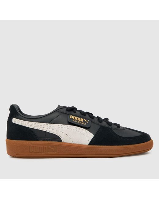 PUMA Blue Palermo Leather Trainers In for men