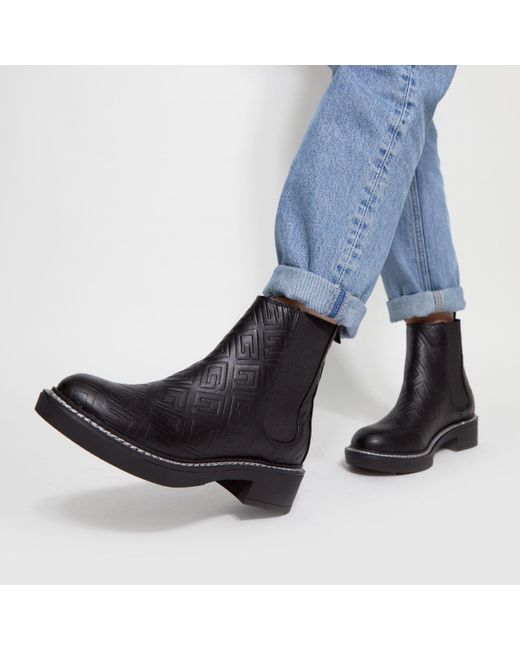 Guess Rubber Taffeta Chelsea Boots in 