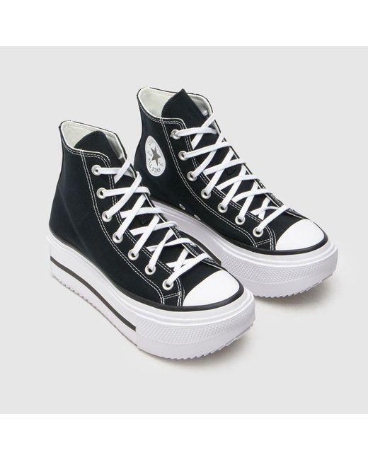 Converse Black All Star Lift Double Stack Trainers
