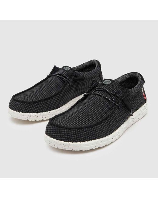 Hey Dude Black Heydude Wally Sport Trainers In for men