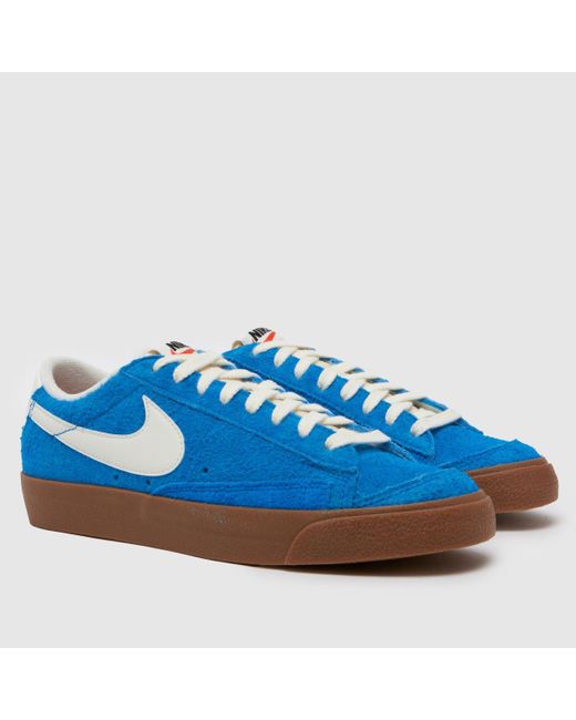 Nike Blue Blazer Lo 77 Vintage Trainers In