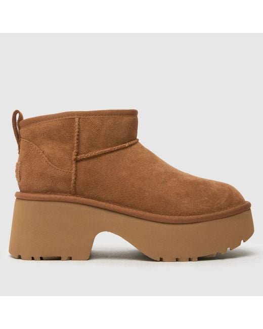 Ugg Brown Classic Ultra Mini New Heights Boots In