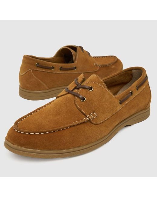 Schuh Brown Pablo Suede Boat Shoes for men