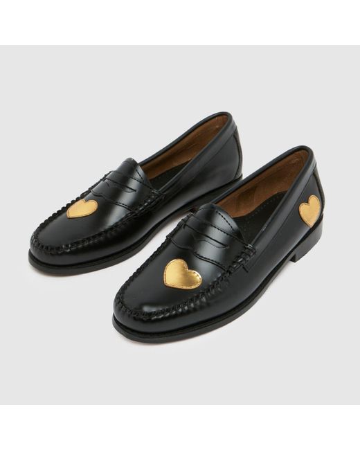 G.H.BASS Black Weejun Penny Love Loafer Flats