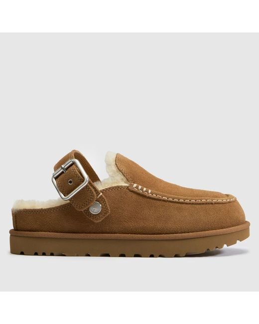 Ugg Brown Goldenstar Evelina Clog Sandals