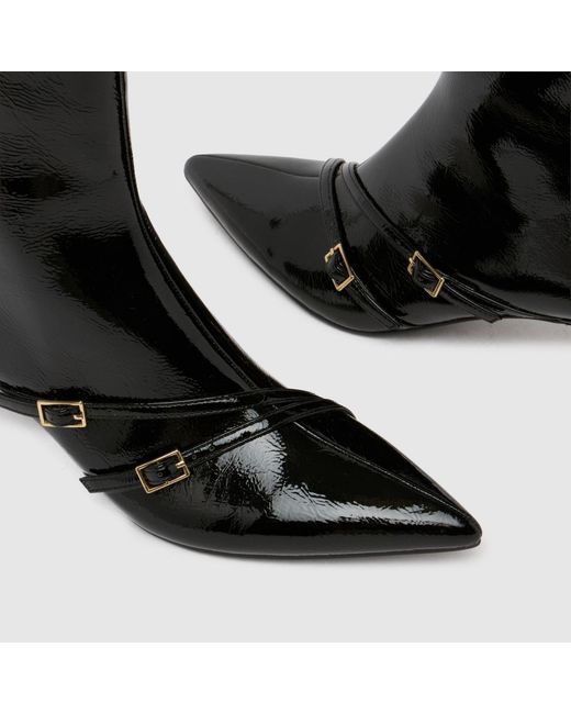 Schuh Black Beckett Buckle Kitten Boots