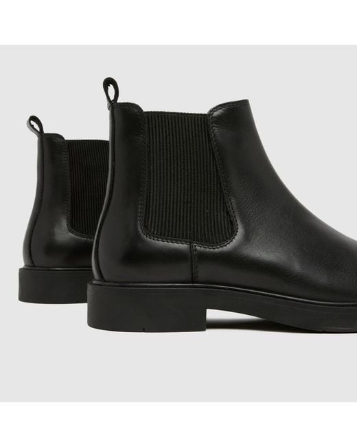 Schuh Black Dice Leather Chelsea Boots for men