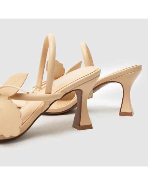 Schuh Metallic Siya Flower High Heels