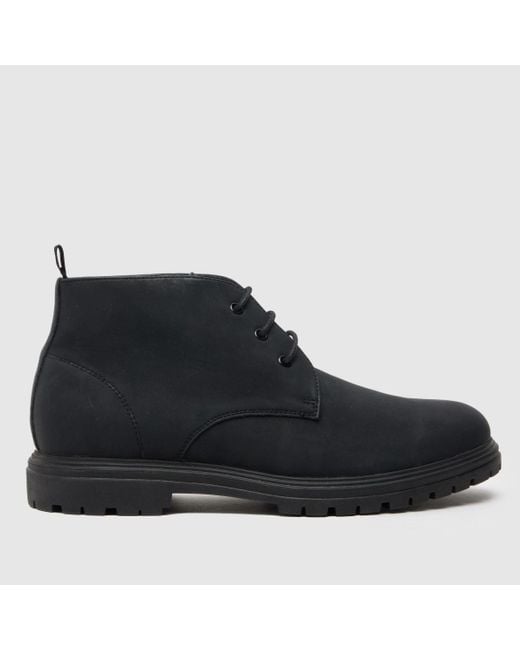 Schuh Black Wide Fit Grayson Boots In for men