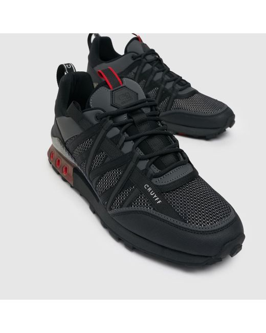 Cruyff Black Fearia Hex- Tech Trainers In for men