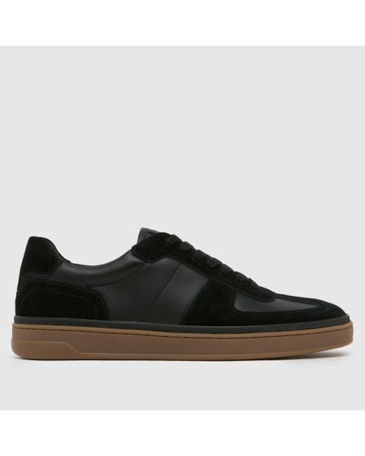 Schuh Black Walker Suede Gum Trainers for men