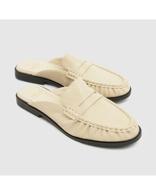 Schuh Natural Leeds Leather Backless Loafer Flats